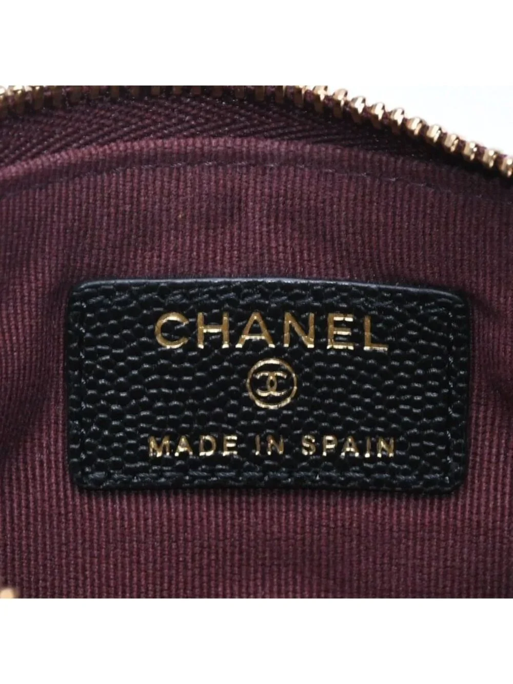 Chanel Classic Mini Pouch Stand CC Logo Caviar Leather